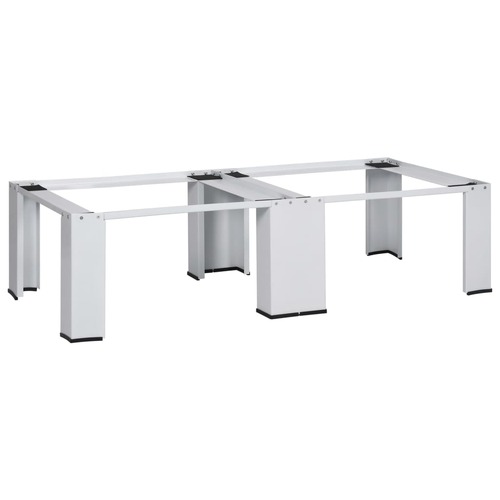 Double Washing and Drying Machine Pedestal White