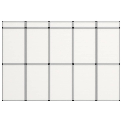 15-Panel Folding Exhibition Display Wall 302x200 cm White