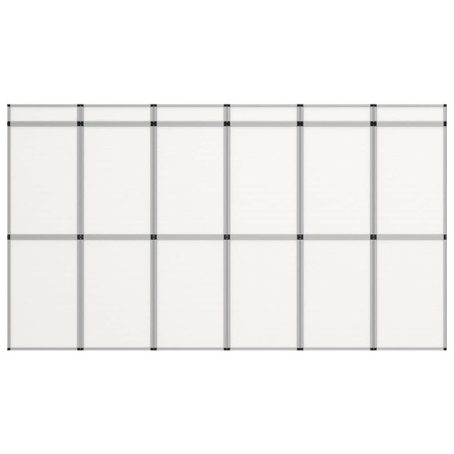 18-Panel Folding Exhibition Display Wall 362x200 cm White