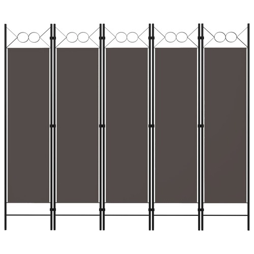 5-Panel Room Divider Anthracite 200x180 cm