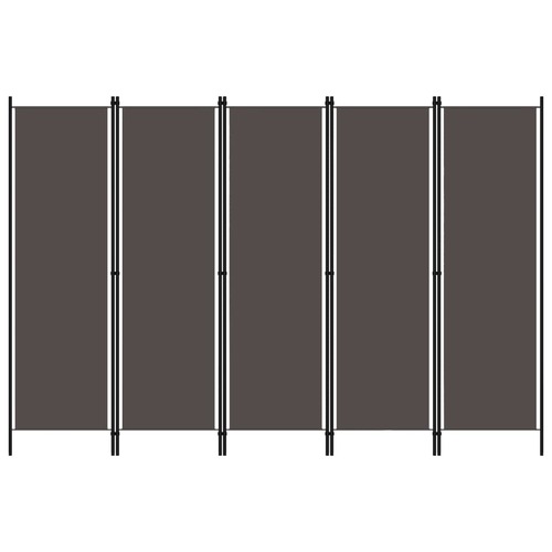 5-Panel Room Divider Anthracite 250x180 cm