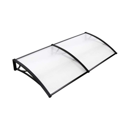 NOVEDEN Window Door Awning Canopy Outdoor UV Patio Rain Cover Clear White 1M X 2M Type 2