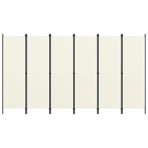 6-Panel Room Divider White 300x180 cm