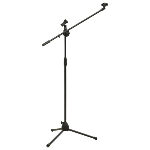 Tripod Microphone Stand with Dual Clip Holder