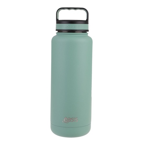 Oasis Stainless Steel Double Wall Insulated Drink Bottle Sage Green 1.2L Titan