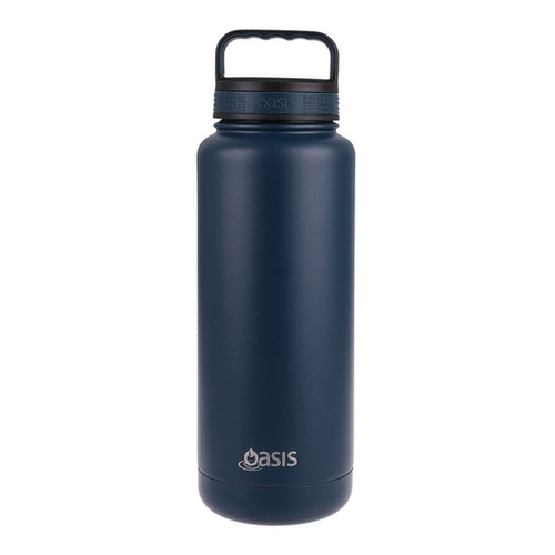 Oasis Stainless Steel Double Wall Insulated Drink Bottle Navy 1.2L Titan