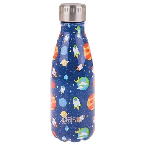 Oasis Stainless Steel Double Wall Insulated Drink Bottle 350ml - Outer Space