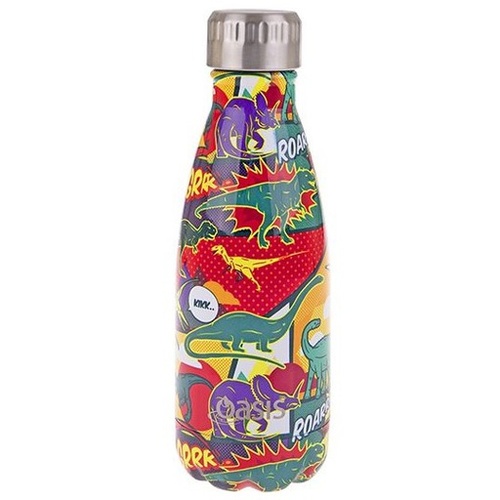 Oasis Stainless Steel Double Wall Insulated Drink Bottle 350ml - Dinosaurs
