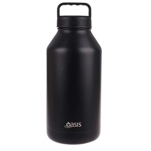 Oasis Stainless Steel Double Wall Insulated Drink Bottle Black 1.9 Titan