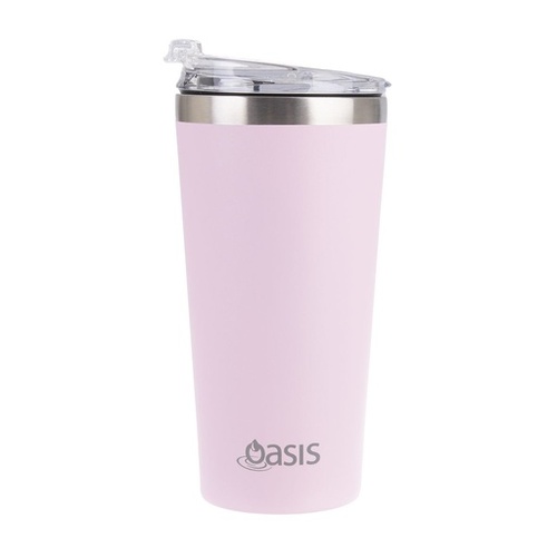 Oasis Stainless Steel Double Wall Insulated "Travel Mug" 480ml - Carnation
