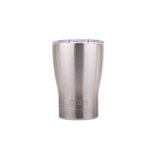 Oasis Stainless Steel Double Wall Insulated "Travel Cup" W/ Lid 350ml - Silver