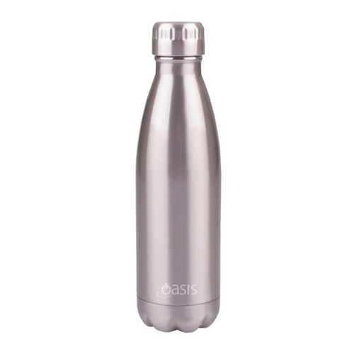 Oasis Stainless Steel Double Wall Insulated Drink Bottle 500ml - Silver