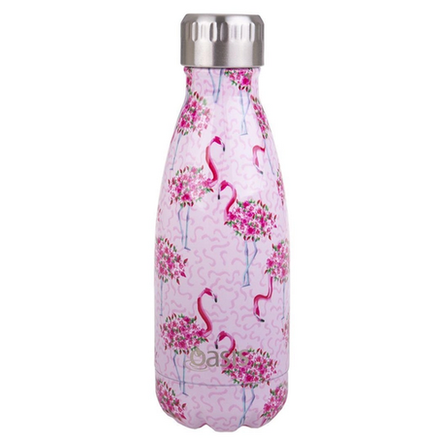Oasis Stainless Steel Double Wall Insulated Drink Bottle 350Ml - Flamingos 8877FO