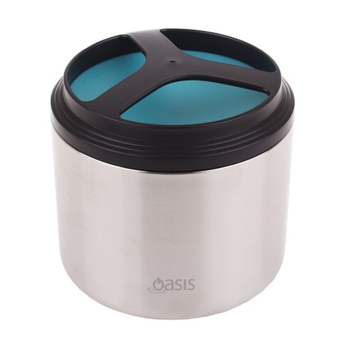 Oasis Stainless Steel Vacuum Insulated Food Container 1L - Turquoise