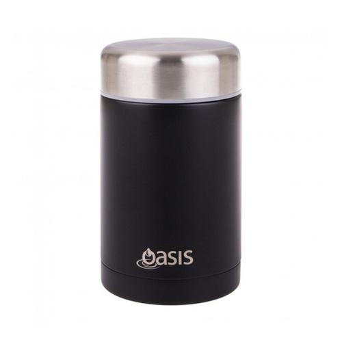 Oasis Stainless Steel Vacuum Insulated Food Flask 450ml - Matte Black