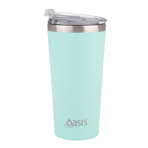 Oasis Stainless Steel Double Wall Insulated "Travel Mug" 480ml - Mint