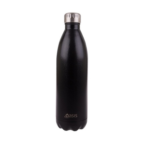 Oasis Stainless Steel Double Wall Insulated Drink Bottle 1L - Hammertone Grey