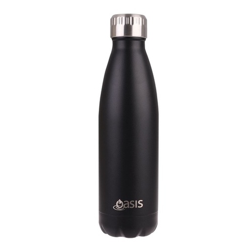 Oasis Stainless Steel Double Wall Insulated Drink Bottle 500ml - Matte Black
