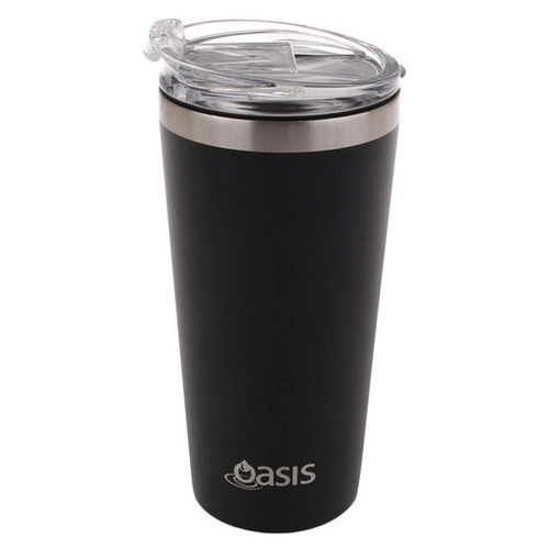 Oasis Stainless Steel Double Wall Insulated "Travel Mug" 480ml - Matte Black