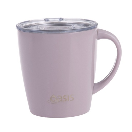 Oasis Stainless Steel Double Wall Insulated "Mojo Mug" 350Ml - Oyster Grey 8917OG
