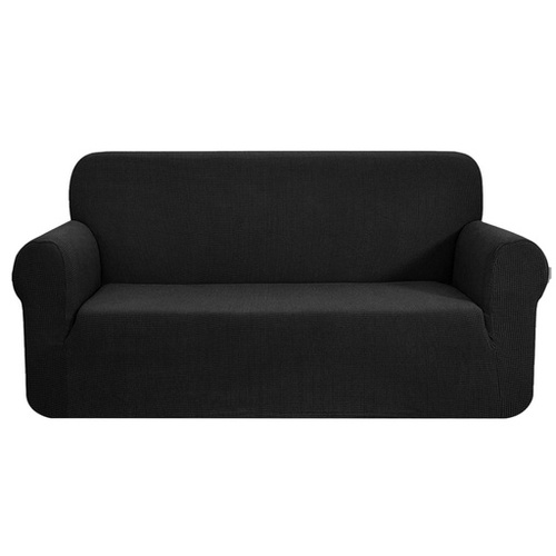 GOMINIMO Polyester Jacquard Sofa Cover 2 Seater (Black)