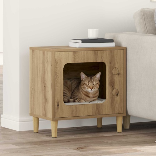 Cat House Artisian Oak 51 x 30 x 52 cm Engineered Wood