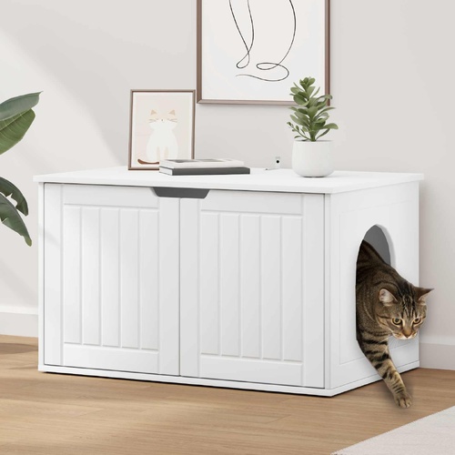 Cat House White 85 x 55 x 53.5 cm Engineered Wood