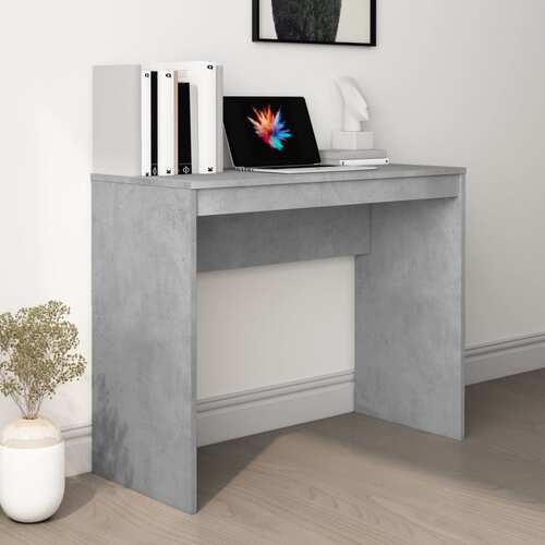 Desk Concrete Grey 90x40x72 cm Engineered Wood