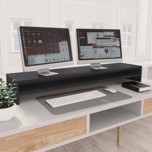 Monitor Stand Grey 39.4"x9.4"x5.1" Engineered Wood