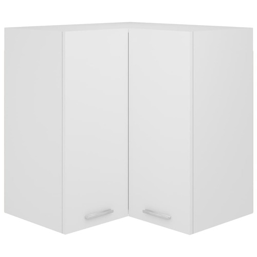 Hanging Corner Cabinet White 57x57x60 cm Engineered Wood