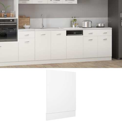 Dishwasher Panel White 45x3x67 cm Engineered Wood