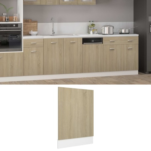Dishwasher Panel Sonoma Oak 45x3x67 cm Engineered Wood