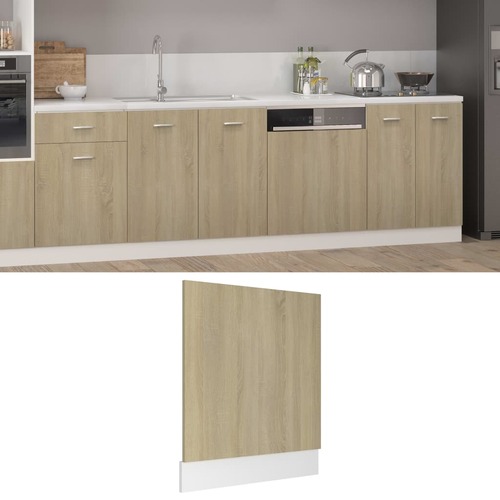 Dishwasher Panel Sonoma Oak 59.5x3x67 cm Engineered Wood