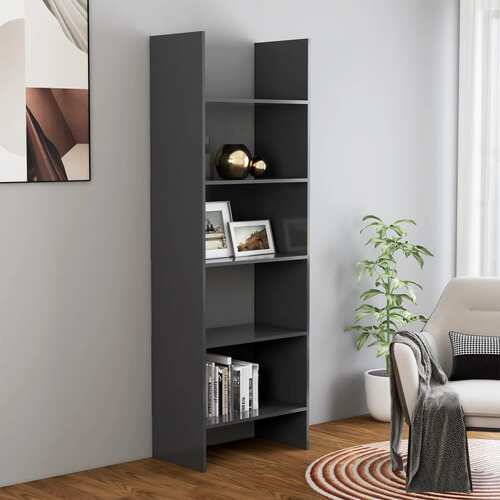 Book Cabinet Grey 60x35x180 cm Chipboard
