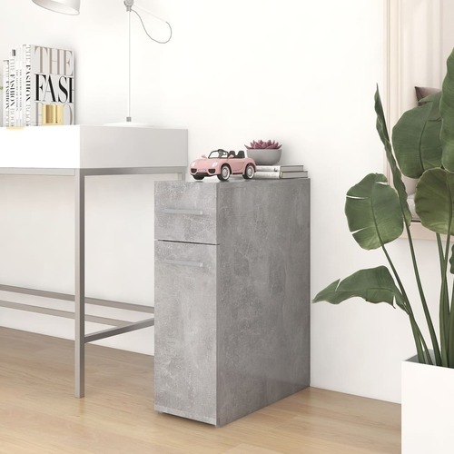 Apothecary Cabinet Concrete Grey 20x45.5x60 cm Chipboard