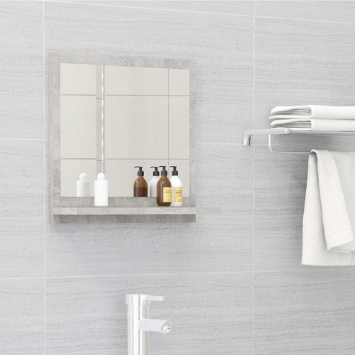 Bathroom Mirror Concrete Grey 40x10.5x37 cm Chipboard