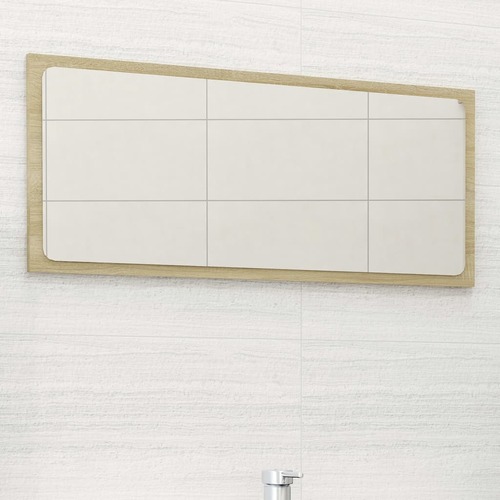 Bathroom Mirror Sonoma Oak 80x1.5x37 cm Engineered Wood