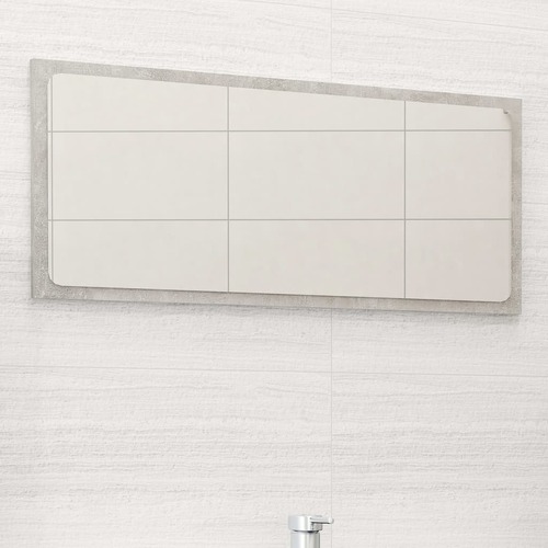 Bathroom Mirror Concrete Grey 80x1.5x37 cm Engineered Wood
