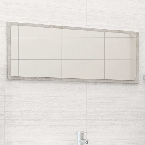 Bathroom Mirror Concrete Grey 90x1.5x37 cm Engineered Wood