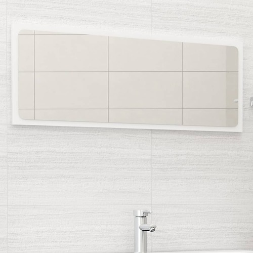 Bathroom Mirror White 100x1.5x37 cm Engineered Wood