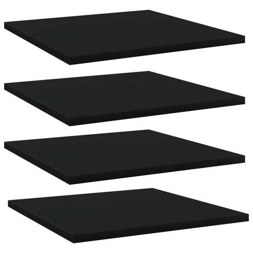 Bookshelf Boards 4 pcs Black 40x40x1.5 cm Engineered Wood