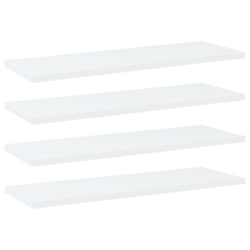 Bookshelf Boards 4 pcs White 60x20x1.5 cm Engineered Wood