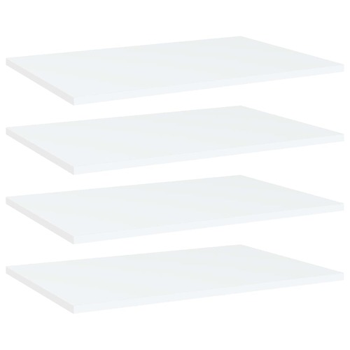 Bookshelf Boards 4 pcs White 60x40x1.5 cm Engineered Wood