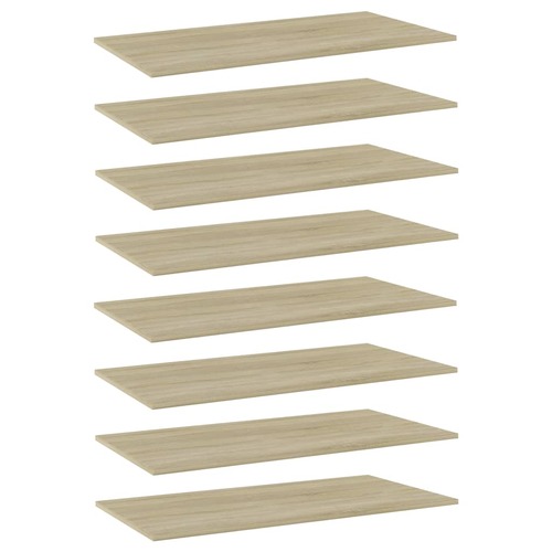 Bookshelf Boards 8 pcs Sonoma Oak 80x30x1.5 cm Engineered Wood
