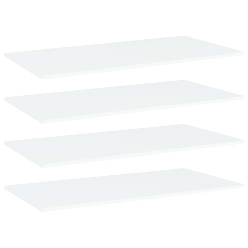 Bookshelf Boards 4 pcs White 100x50x1.5 cm Engineered Wood