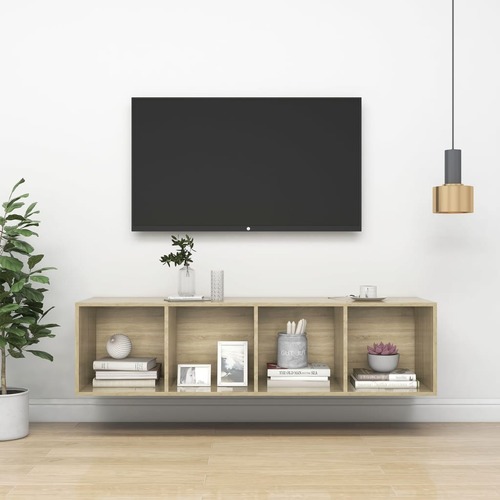 Wall-mounted TV Cabinet Sonoma Oak 37x37x142.5 cm Engineered Wood