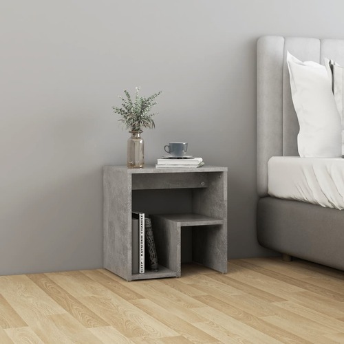 Bed Cabinet Concrete Grey 40x30x40 cm Chipboard