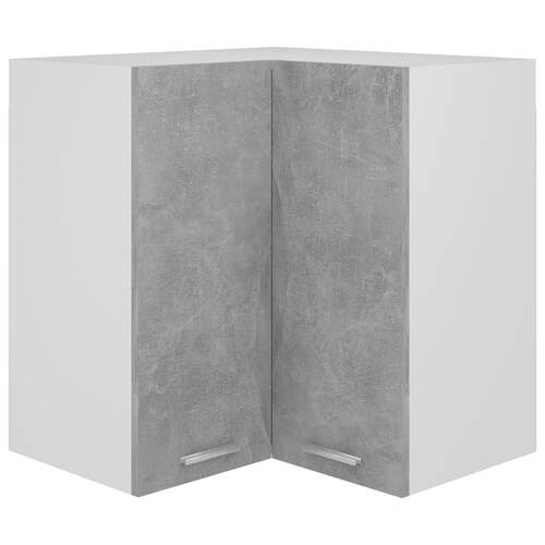 Hanging Corner Cabinet Lyon Concrete Grey 57x57x60 cm Engineered Wood