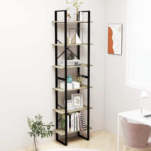 Storage Shelves 2 pcs Sonoma Oak 60x30x210 cm Chipboard