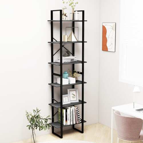Storage Shelves 2 pcs Grey 60x30x210 cm Solid Pine Wood